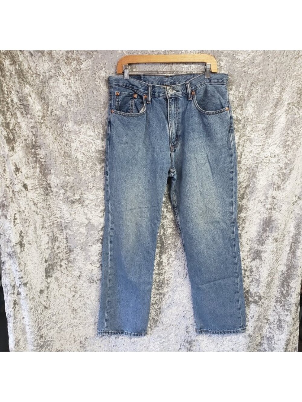 Levis 516 Straight Jeans Light Wash Cotton 36x30 Casual Western - Picture 3 of 9